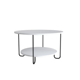 Hanah Home Corro Mesa de Centro Blanca de 2 Niveles